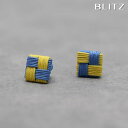 BLITZ カフス カフスボタン ラバー ゴム 紐 ブルー イエロー 四角 メンズ カフリンクス CUFFS CUFFLINKS スーツ おしゃれ 紳士 [ シ...