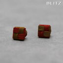 BLITZ カフス カフスボタン ラバー ゴム 紐 レッド カーキ 四角 メンズ カフリンクス CUFFS CUFFLINKS スーツ おしゃれ 紳士 [ シン...