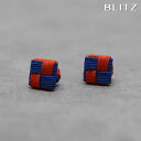 BLITZ カフス カフスボタン ラバー ゴム 紐 ブルー レッド 四角 メンズ カフリンクス CUFFS CUFFLINKS スーツ おしゃれ 紳士 [ シン...