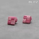 BLITZ カフス カフスボタン ラバー ゴム 紐 ピンク 四角 メンズ カフリンクス CUFFS CUFFLINKS スーツ おしゃれ 紳士 [ シンプル ビ...