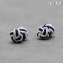 BLITZ カフス カフスボタン ラバー ゴム 紐 ブルー ホワイト 丸型 ボール メンズ カフリンクス CUFFS CUFFLINKS スーツ おしゃれ 紳士...