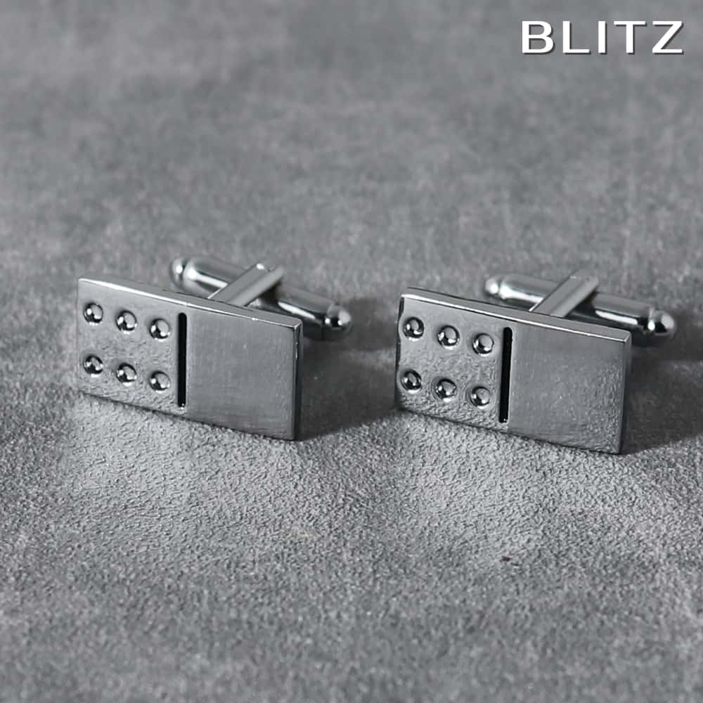 【BLITZ】 カフス カフスボタン オシャレ シャツ シルバー さいころ 6 メンズ カフリンクス CUFFS CUFFLINKS スーツ おしゃれ 紳士 シ...