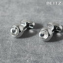 BLITZ カフス カフスボタン シルバー ストーン メンズ カフリンクス CUFFS CUFFLINKS スーツ おしゃれ 紳士 [ シンプル ビジネス 仕事...