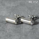BLITZ カフス カフスボタン シルバー 筒形 ストーン メンズ カフリンクス CUFFS CUFFLINKS スーツ おしゃれ 紳士 [ シンプル ビジネス...