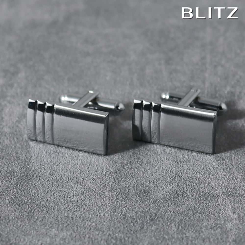 【BLITZ】 カフス カフスボタン オシャレ シャツ シルバー メンズ カフリンクス CUFFS CUFFLINKS スーツ おしゃれ 紳士 シンプル ビジネ...