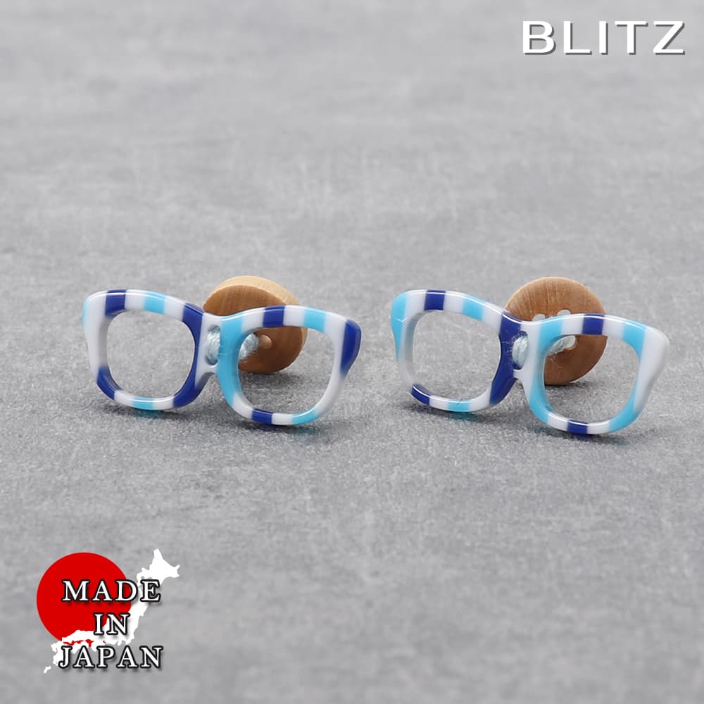 【BLITZ】 カフス カフスボタン オシャレ シャツ ネイビー ホワイト アクア メンズ カフリンクス CUFFS CUFFLINKS スーツ おしゃれ 紳士...