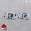 BLITZ カフス カフスボタン ネイビー ホワイト アクア メンズ カフリンクス CUFFS CUFFLINKS スーツ おしゃれ 紳士 [ シンプル ビジネ...