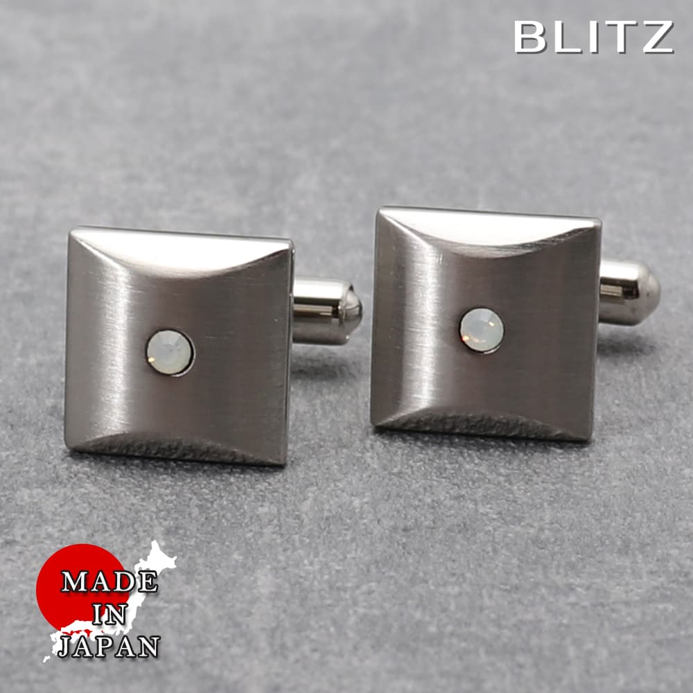 【BLITZ】 カフス カフスボタン オシャレ シャツ シルバー 誕生石 6月 ホワイトオパール メンズ カフリンクス CUFFS CUFFLINKS スーツ ...