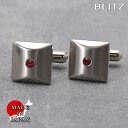 【BLITZ】 カフス カフスボタン オシャレ シャツ シルバー 誕生石 7月 ルビー メンズ カフリンクス CUFFS CUFFLINKS スーツ おしゃれ ...