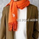 【 USPOLO ASSN 】 マフラー ストール ブランド 男性 メンズ ユーエスポロ アッスン ギフト プレゼント グレー ブラック 黒 レッド オレンジ ...