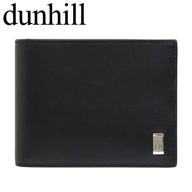 【Dunhill】 二つ折財布 ダンヒル 革小物 サイドカー Sidecar メンズ 二つ折財布 ブラック/シルバー 19..