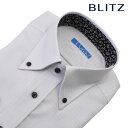 BLITZ 長袖 綿100% グレー ボタンダウン 高形態安定 ワイシャツ メンズ シャツ [ イージーケア ノーアイロン 形態安定 コットン 綿 天然素材 灰...