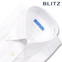 BLITZ 半袖 綿100% ホワイト ボタンダウン 高形態安定 ワイシャツ メンズ シャツ [ イージーケア ノーアイロン 形態安定 コットン 綿 天然素材 ...
