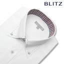 BLITZ 半袖 綿混素材 ホワイト ボタンダウン ドゥエボットーニ 形態安定 ワイシャツ Yシャツ メンズ シャツ [ クールビズ 標準体 半袖ワイシャツ ビ...