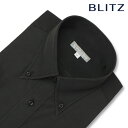 BLITZ 半袖 綿混素材 ブラック ボタンダウン 形態安定 ワイシャツ Yシャツ メンズ シャツ [ クールビズ 標準体 半袖ワイシャツ ビジネス 仕事 カッ...