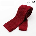 BLITZ ネクタイ ニットタイ レッド メンズ ワイシャツ スーツ おしゃれ 紳士 [ シンプル ビジネス 仕事 結婚式 就活 人気 ギフト 30代 40代 ...
