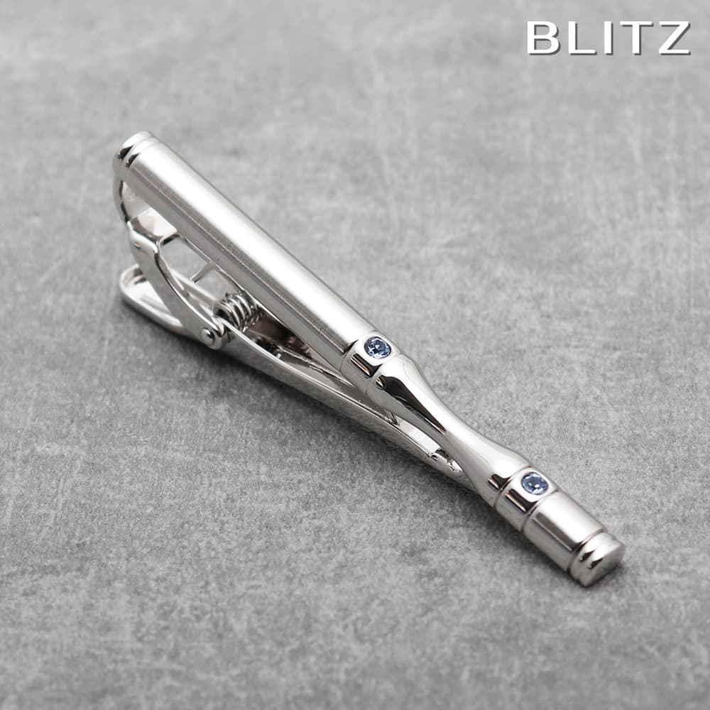 BLITZ ネクタイピン メンズ タイバー タイピン ストーン 石 ネクタイ スーツ おしゃれ [ シンプル ビジネス 仕事 結婚式 就活 人気 ギフト 名入れ 20代 30代 40代 50代 60代 ] [M便 1/30]のサムネイル