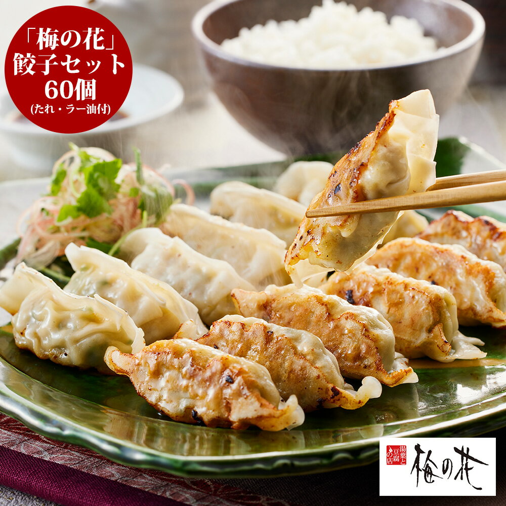 【ブラックフライデー 7日間限定クーポン 送料無料】 湯葉と豆腐の店 梅の花 餃子セット (計60個) [ 出産祝い 結婚祝い 内祝い お返し 出産 結婚 香典...
