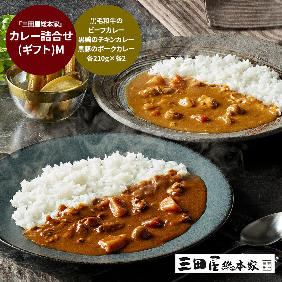 【おまとめクーポン 27日まで マラソン限定 】 三田屋総本家 カレー詰合せ(ビーフ / ポーク / チキン 各2袋) グルメ プレゼント 母の日ギフト お母さんありがとう レトルト 常温保存
