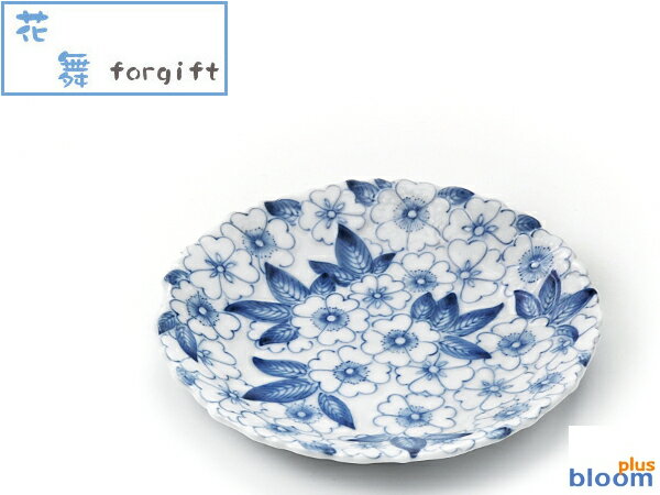 Rakuten - 美濃焼 単売 染付花舞中皿径16..5x高2.5cm【染付,花,皿,中皿,16.5cm,単品】【tableware,dish,made in japan】【bloom-plus】
