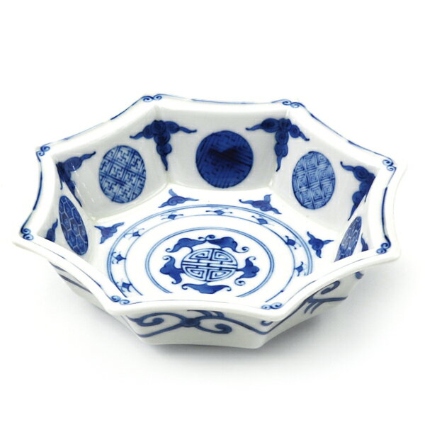 Rakuten - 美濃焼 古染丸紋 八角中鉢【径18x高4.5cm】【八角,中鉢,染付】【hachi,made in japan】【bloom-plus】