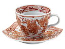 美濃焼 赤絵ぶどう コーヒーカップ&ソーサー 径9.5x高7cm【コーヒー,葡萄,ぶどう】【Coffee cup,made in japan】【bloom-plus】