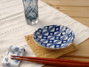 【生産中止 売切れ御免】美濃焼 単売 ギフト対象外 藍小紋小皿 四ツ目格子【径10x高2.5cm】【tableware,dish,made in japan】【...