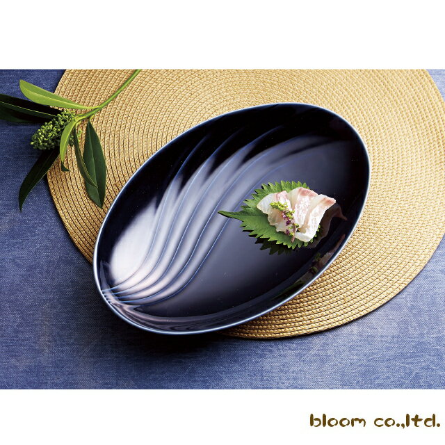 Rakuten - 【単品】美濃焼 ギフト対象外 清流楕円プレート 瑠璃【28.5x18cm】【bloom-plus】