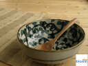 美濃焼 手描き染付タコ唐草楕円ボウル【15x18x高6cm】【Bowl,tako,made in japan】【bloom-plus】
