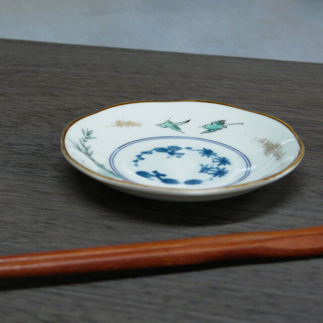 染錦古伊万里 小皿 染錦花鳥 12cm美濃焼 ...の紹介画像3