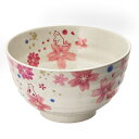 美濃焼 さくら日和 茶碗 11cm径11x6.5cm ちゃわん さくら 桜 ねこ 猫 かわいい 食器 和食器 日本製 風花 花凛 ブルーム