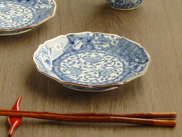 Rakuten - 美濃焼 アウトレット 染付 ネジリ祥瑞 中皿 15cm径15x高2.5cm 染付 中皿 ケーキ皿 食器 和食器 日本製