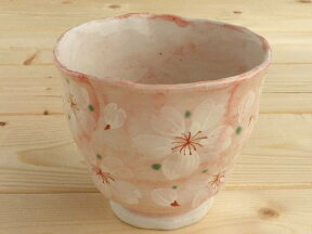 美濃焼 アウトレット ギフト対象外 やよい花湯呑 ピンク 【径9x高8cm 180ml】【Cup,sakura,made in japan】【bloom-plus】