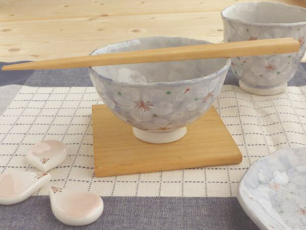 アウトレット 美濃焼 やよい花 茶碗 ブルー 11cm径11x高6.5cm 桜 さくら 飯碗 食器...