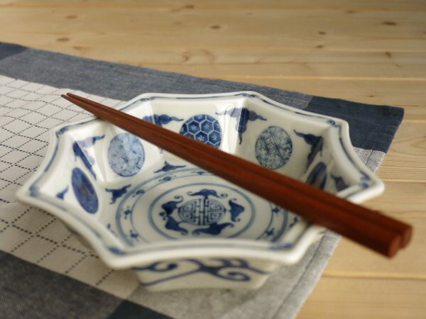 アウトレット 美濃焼 古染丸紋 八角中鉢 18cm径18x高4.5cm 中鉢 染付 食器 日本製