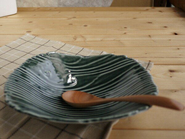 Rakuten - 木目調中鉢 グリーン【21x16x高5.8cm】【hachi madeinjapan 美濃焼 ギフト対象外】【bloom-plus】