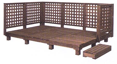 システムウッドデッキ 1坪用（ブラウン）