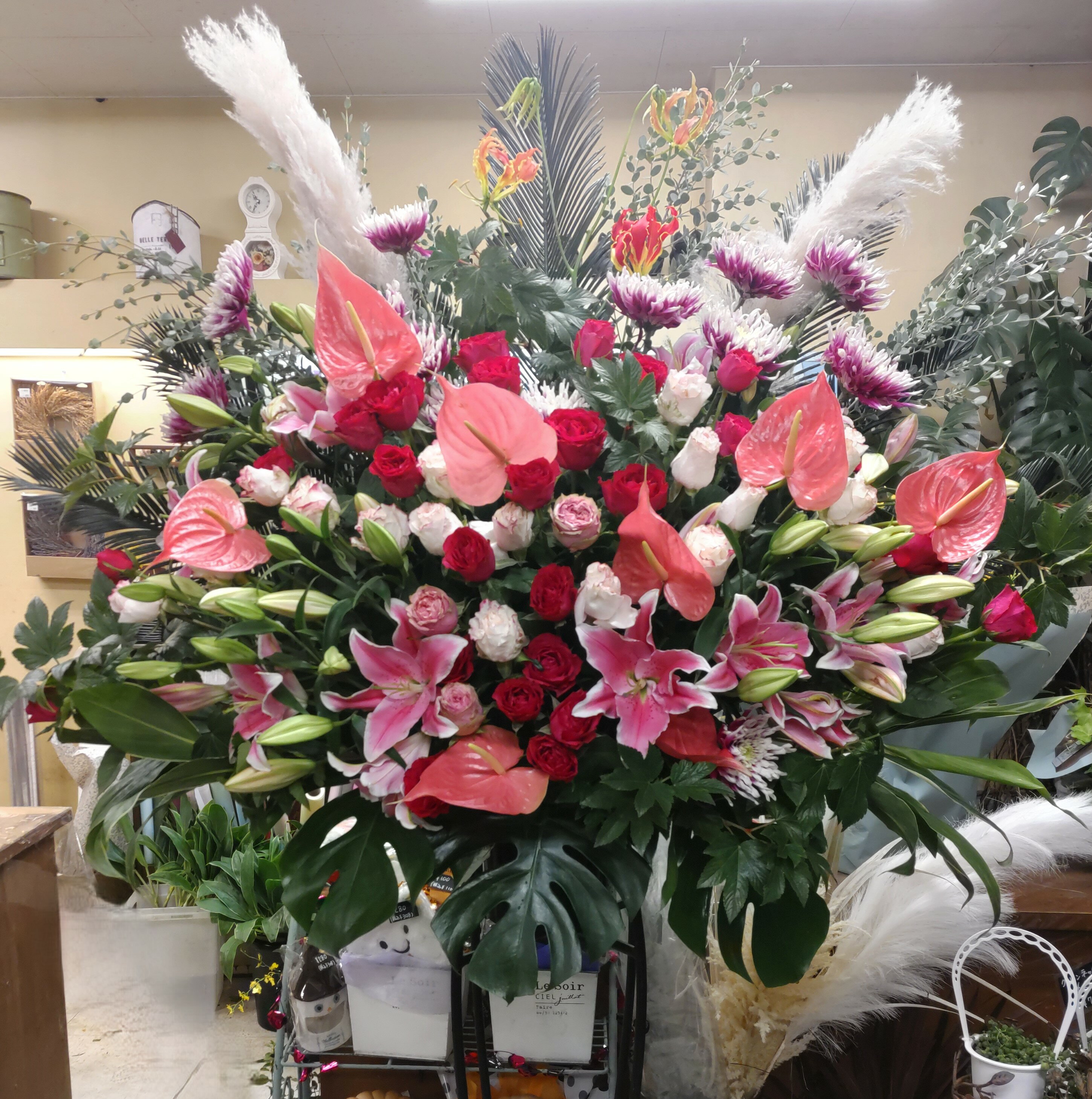 【旭川市内のみ】フラワースタンド お祝い用 1段タイプ【送料無料】