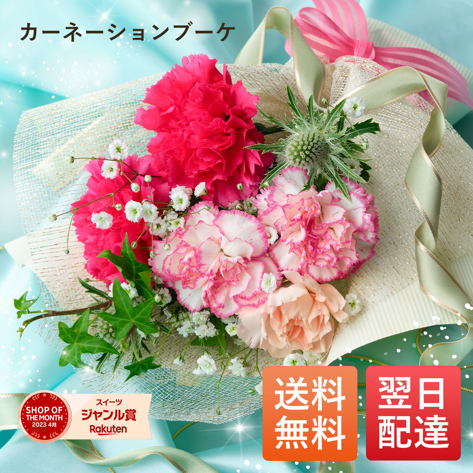 カーネーション プレゼント ギフト 花 お花 カーネ カーネーション 豪華 ブーケ 送料無料 花束 生花 誕生日 記念日 バレンタインデー　ホワイトデー お祝い おしゃれ 可愛い 素敵 ちょっとしたプレゼント ブルーミー 母の日 仏花