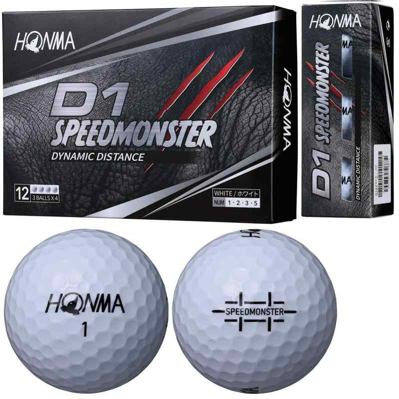 本間ゴルフ HONMA ボール D1 スピードモンスター ボール 5ダースセット 5ダース(60個入り) ホワイト