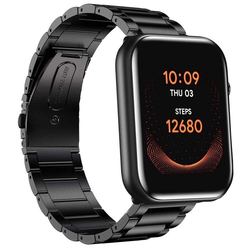 Lamshaw for TicWatch GTH バンド, ステンレス メタル ベルト 交換バンド 対応 TicWatch GTH スマートウォッチ