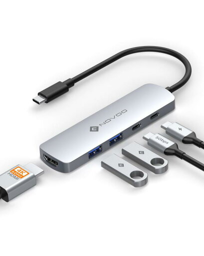 NOVOO 4KHDMI USB-C 3.0 ハブ タイプ C アダプター usb c 変換アダプタ NOVOO 4KHDMI USB-C 3.0 ハブ タイプ C アダプター usb c 変換アダプタ