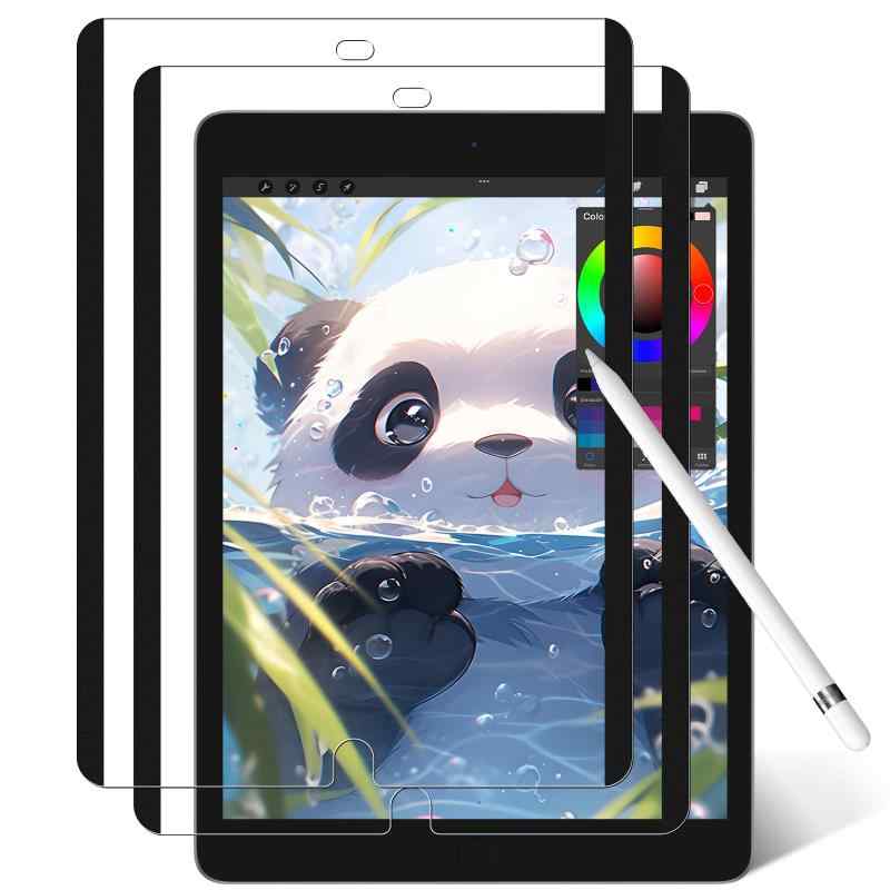 【2枚セット】 iPad 着脱式 ペーパーデクスチャ フィルム