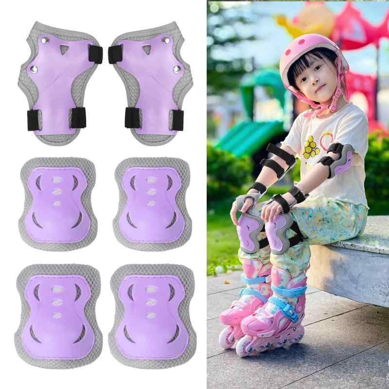Rakuten - LittleSo プロテクター キッズ 6点セット 子供用 年齢目安3~12歳 自転車 スケートボード ローラースケート バイク プロテクター キッズプロテクター 手首/肘/膝ガード 保護 収納袋付き