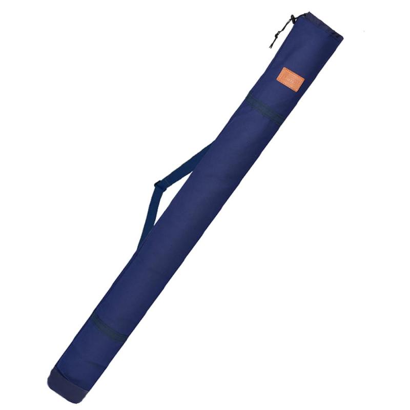 釣り用ロッドバッグ 120cm ポータブル ロッドケース 多機能 釣り竿 釣具 傘 収納 持ち運び便利 折りたたみ ブルー/ベージュ材質：キャンバス