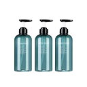 レジプロb シャンプーボトル 中が見える ディスペンサー 3本セット 詰替え 容器 トリートメント 500ml
