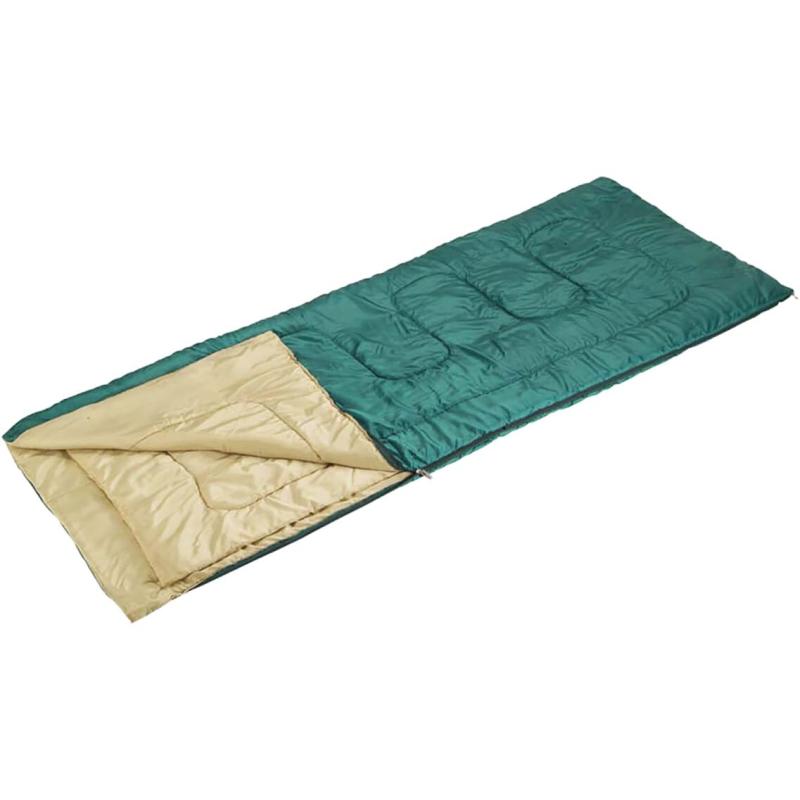 キャプテンスタッグ 3ピースシュラフ 1200 M-3445サイズ : (約)800×1900mm重量 : (約)1900g材質 : 表地/ポリエステル100%、裏地/綿100%、中綿/ホローファイバー1200g、ピロー/ポリ塩化ビニル3シーズン対応原産国:中国