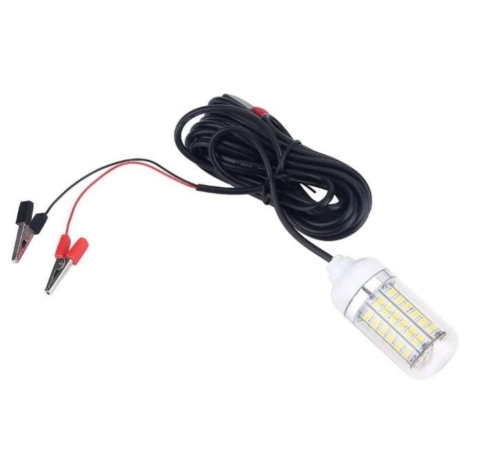 Qili 集魚灯 夜釣り 海釣り 集魚ライト 高輝度 LED水中釣りライト 12V 24V 15W 防水IP68 バッテリクリップと5M電源コード付き bloomelier-10018719 bloomelier パッケージ画像