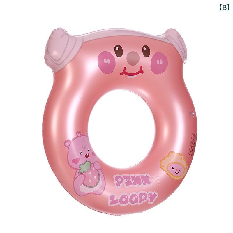 浮き輪 キッズ 幼児用 水遊び プール ビーチグッズ かわいい キャラクター ブタ 充...
