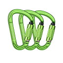 FVW 自動ロックロックロッククライミングカラビナクリップ UIAA認定 プロフェッショナル 25KN (5500ポンド) 頑丈なカリビナー 懸垂スイングレスキューやジムなどに 大型カラビナ D型